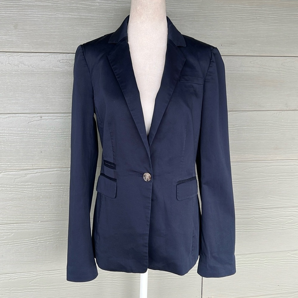 Banana Republic Sateen One Button Blazer